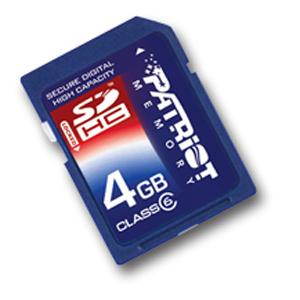 Patriot SDHC 4GB Class 6 - Memory Card - Main image