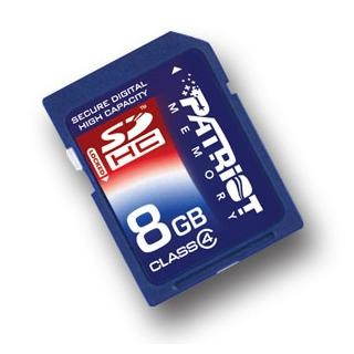 Patriot SDHC 8GB Class 4 - Memory Card - Main image