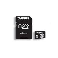 Patriot MicroSDHC 4GB Class 4 + SD adaptér - Pamäťová karta