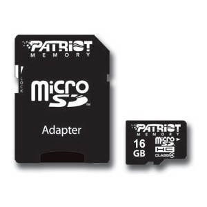 PATRIOT Micro SDHC 16GB Class 4 + SD adapter - Memory Card - Main image