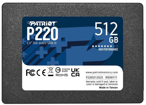 Patriot P220 512 GB - SSD-Festplatte - Hauptbild