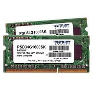 Patriot SO-DIMM 4GB KIT DDR3 1600MHz CL11 Signature Line - Operační paměť