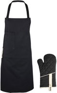 Gusta Set apron + potholder, gift box black - Apron