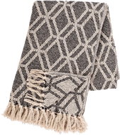 Tiseco Blanket Alpana cotton 130 × 170 cm, beige-black - Blanket