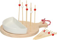 ALPINA Snack board with skewers 18 × 23 cm - Serving Board