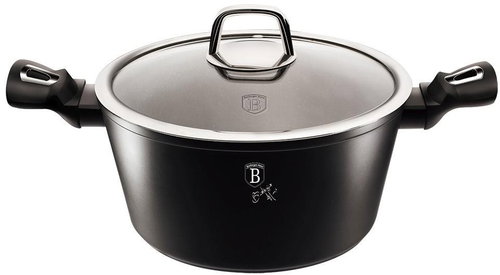 BERLINGERHAUS Casserole with lid Black Silver Collection 24cm - Casserole Pot - Main image