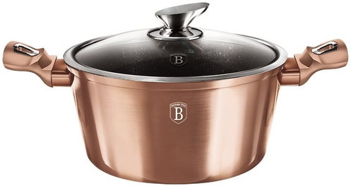 BERLINGERHAUS Casserole with lid Rosegold Metallic Line 30cm - Casserole Pot - Main image