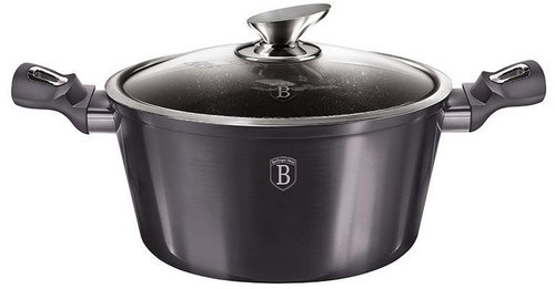 BERLINGERHAUS Casserole with lid with marble surface Carbon PRO Line 30cm - Casserole Pot - Main image