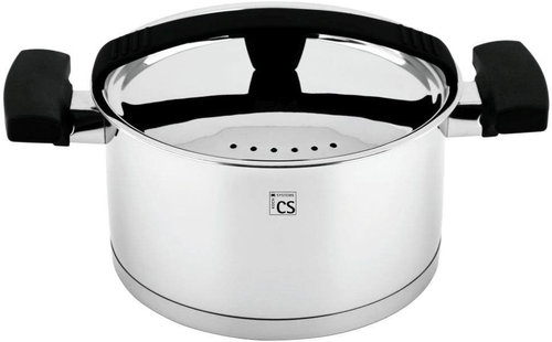 CS SOLINGEN Stainless steel casserole with lid PADERBORN 24cm - Casserole Pot - Main image