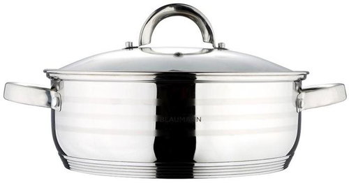 BLAUMANN Baking dish / pot with lid stainless steel 24 cm Gourmet Line - Pot - Main image