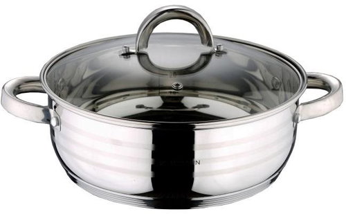 BLAUMANN Baking dish / pot with lid stainless steel 26 cm Gourmet Line - Pot - Main image