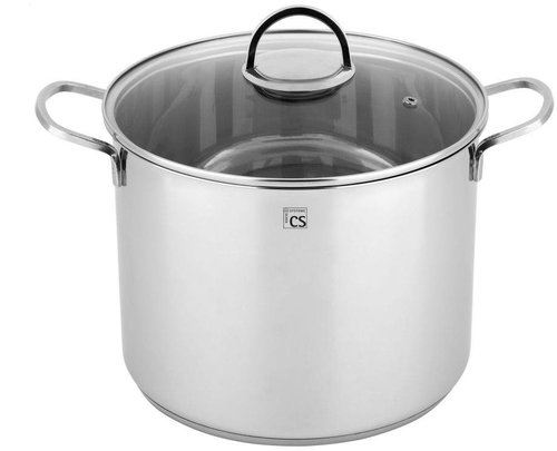 CS KOCHSYSTEME Stainless steel pot with lid 24 cm TRIER - Pot - Main image