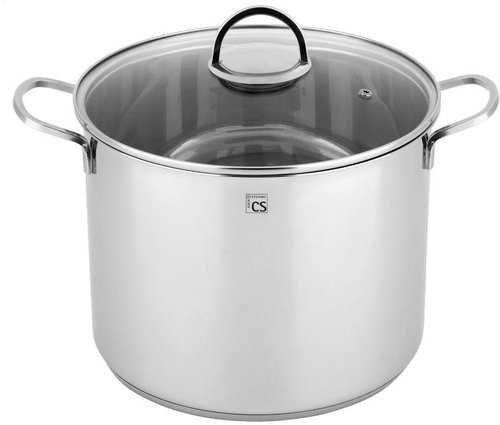 CS KOCHSYSTEME Stainless steel pot with lid 28 cm TRIER - Pot - Main image