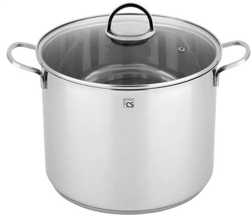 CS KOCHSYSTEME Stainless steel pot with lid 32 cm TRIER CS-075200 - Pot - Main image