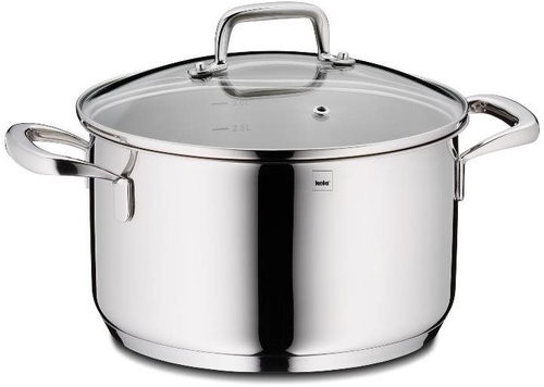 KELA Stainless steel pot with lid 18/10 FLAVORIA 20 cm - Pot - Main image