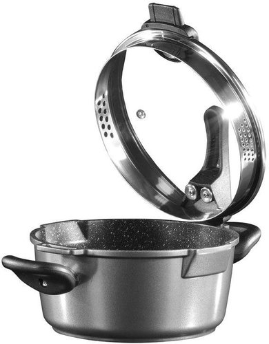 STONELINE Pot with marble surface with lid 28 cm STONELINE FUTURE - Pot - Main image