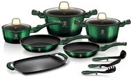 BERLINGERHAUS Set of dishes with titanium surface 12+2 pcs Emerald Collection - Cookware Set