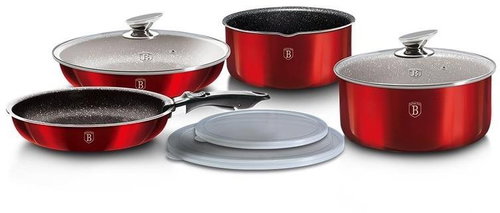 BERLINGERHAUS Set of dishes with removable handle 9 pcs Burgundy Metallic Line - Cookware Set - Main image
