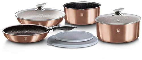 BERLINGERHAUS Set of dishes with removable handle 9 pcs Rosegold Metallic Line - Cookware Set - Main image