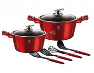 BERLINGERHAUS Set of dishes with marble surface 8 pcs Burgundy Metallic Line - Kitchenware Set