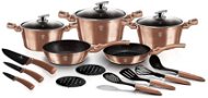 BERLINGERHAUS Set of dishes with marble surface 17 pcs Rosegold Metallic Line - Cookware Set