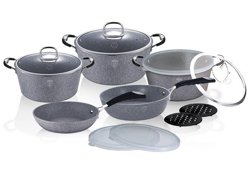 BERLINGERHAUS Set of dishes with marble surface 13 pcs Gray Stone Touch Line - Kitchenware Set - Main image