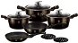 BERLINGERHAUS Set of dishes with marble surface Shiny Black Collection 13 pcs - Cookware Set