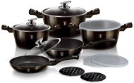BERLINGERHAUS Set of dishes with marble surface 13 pcs Shiny Black Collection - Cookware Set