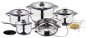 BLAUMANN Stainless steel cookware set 12 pcs Gourmet Line stainless steel pan - Cookware Set