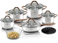 BLAUMANN Stainless steel cookware set 13 pcs Gourmet Line copper handles - Cookware Set