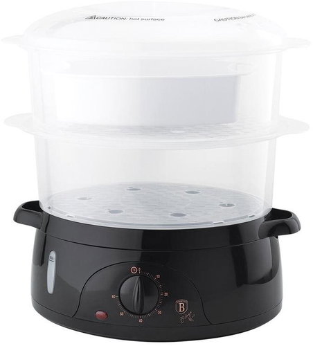 BERLINGERHAUS Electric Steam Cooker Double Decker Black Rose Collection - Electric Steamer - Main image