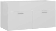 SHUMEE Skříňka pod umyvadlo bílá vysoký lesk 90 × 38,5 × 46 cm dřevotříska - Koupelnová skříňka