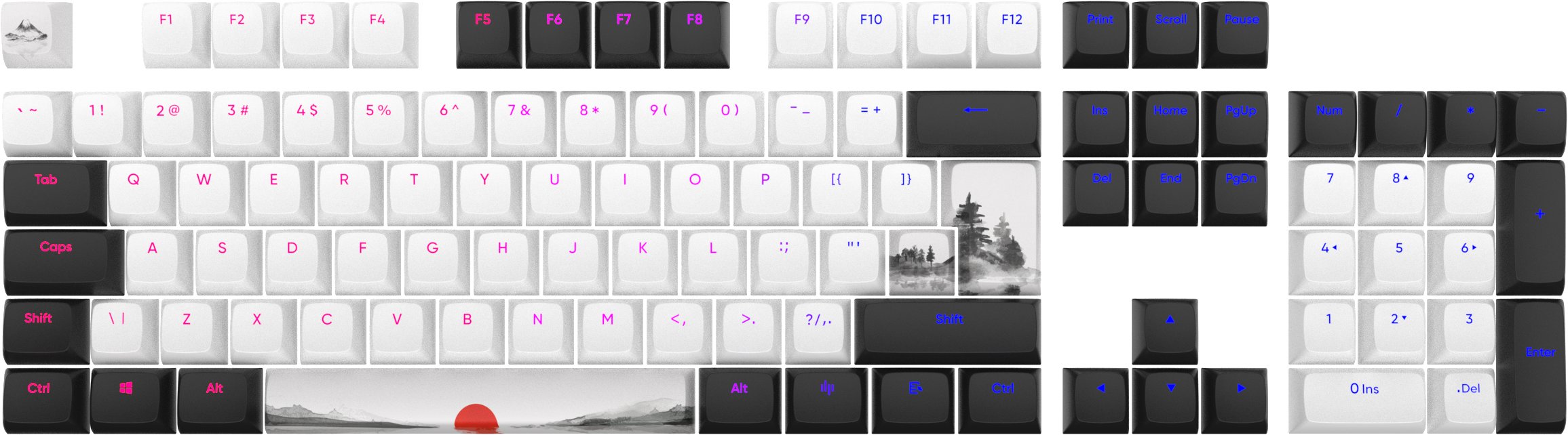 Dark Project Fuji Keycaps