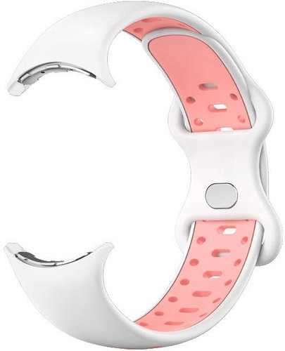 Drakero Silicone performance for Google Pixel Watch white and pink, size S - Watch Strap - Main image