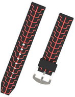 Drakero Silicone RibFlex for 22mm Quick Release black-red - Watch Strap