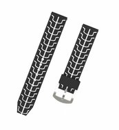 Drakero Silicone RibFlex for 22mm Quick Release black and white - Watch Strap