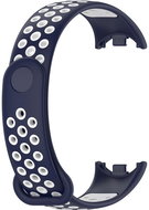 Drakero Silicone performance for Mi Band 8/9/10 blue and white - Watch Strap