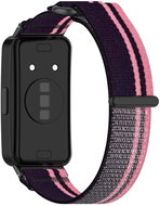 Drakero Nylon for Honor Band 8/9 black and pink - Watch Strap
