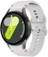 Drakero Silicone WAVY for Samsung Galaxy Watch 4, 5, 6, 7 white - Watch Strap