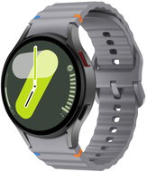 Drakero Silicone WAVY for Samsung Galaxy Watch 4, 5, 6, 7 grey - Watch Strap
