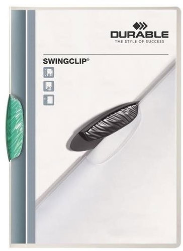 DURABLE Swingclip A4, 30 sheets, green clip - Document Folder - Main image