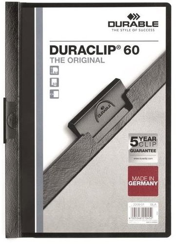 DURABLE Duraclip A4, 60 sheets, black - Document Folder - Main image