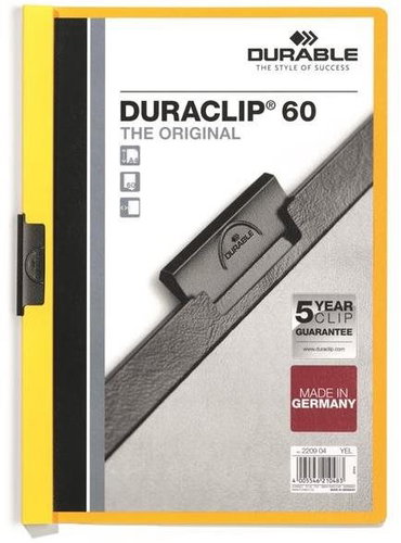 DURABLE Duraclip A4, 60 sheets yellow - Document Folder - Main image
