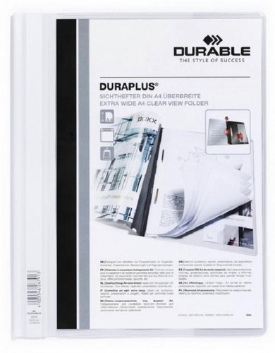 DURABLE A4, plastic, with pocket, white - Document Folder - Main image
