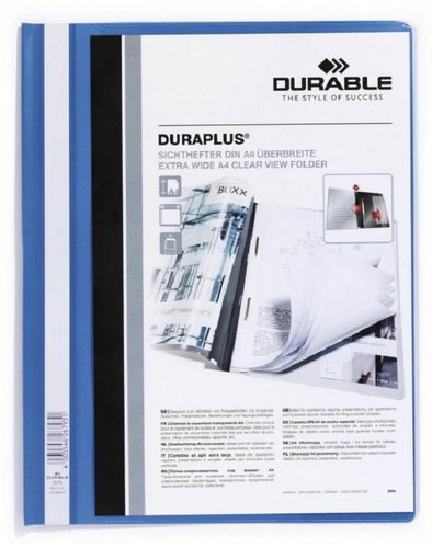 DURABLE A4, plastic, with pocket, blue - Document Folder - Main image