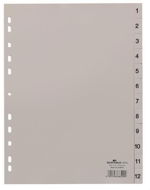 Divider Durable Plastic, A4, Grey, 1-12 - Rozřaďovač