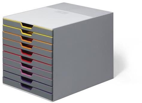 DURABLE Varicolor 10 fiók, színkódolt, szürke
