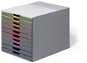 Durable Varicolor Box mit 10 Schubladen - farbcodiert - grau - Schubladenbox