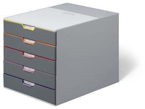 DURABLE Varicolour 5 drawers, colour coded, grey - Drawer Box - Main image