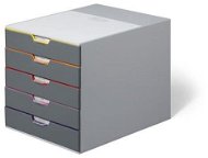Durable Varicolor 5 zásuviek, farebne rozlíšených, sivý - Zásuvkový box